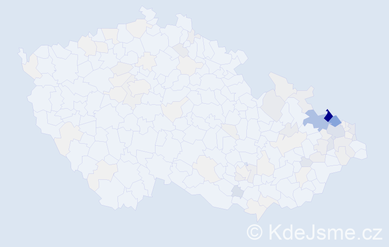 Příjmení: 'Halfar', počet výskytů 567 v celé ČR