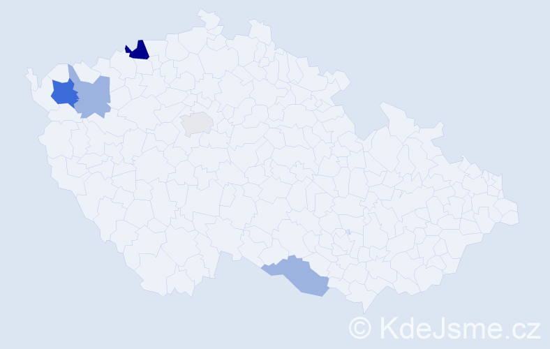 Příjmení: 'Buberl', počet výskytů 9 v celé ČR