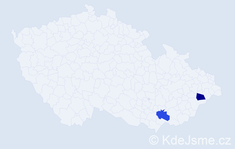 Příjmení: 'Bubničová', počet výskytů 2 v celé ČR