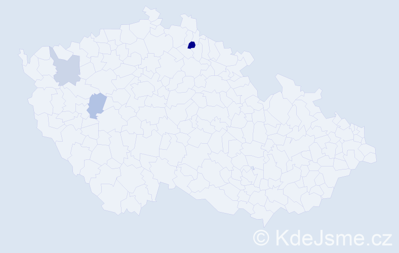 Příjmení: 'Kievegová', počet výskytů 4 v celé ČR