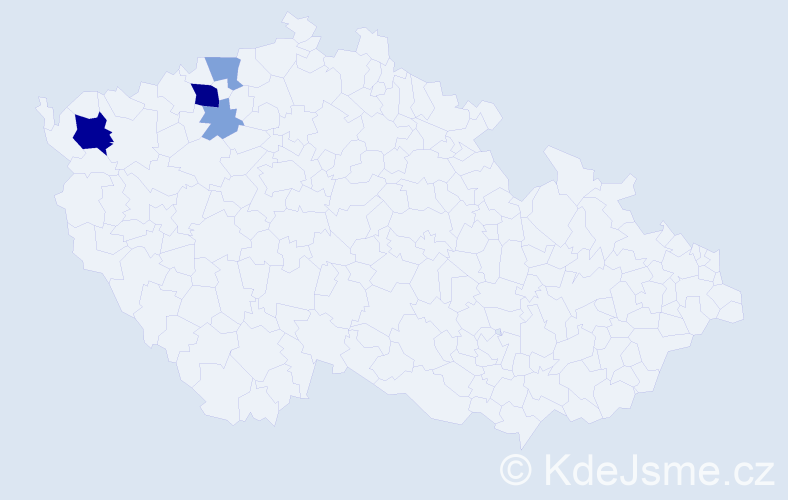 Příjmení: 'Džuban', počet výskytů 15 v celé ČR