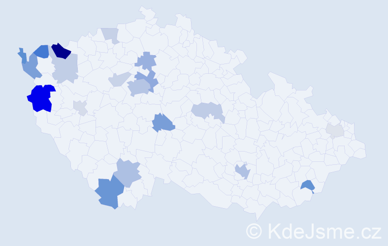 Příjmení: 'Tran Manh', počet výskytů 42 v celé ČR