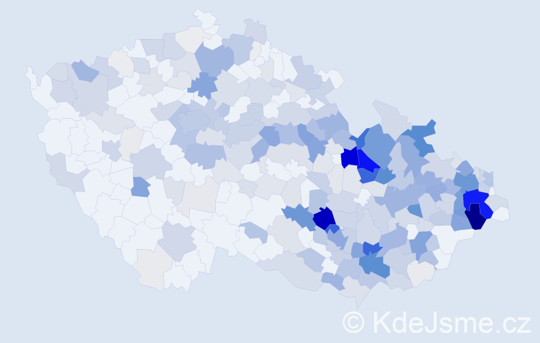Příjmení: 'Merta', počet výskytů 1150 v celé ČR