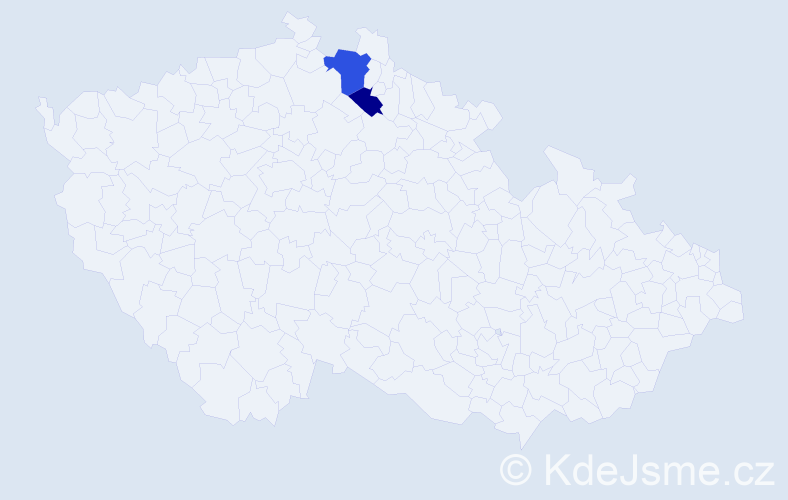 Příjmení: 'Mazgal', počet výskytů 6 v celé ČR