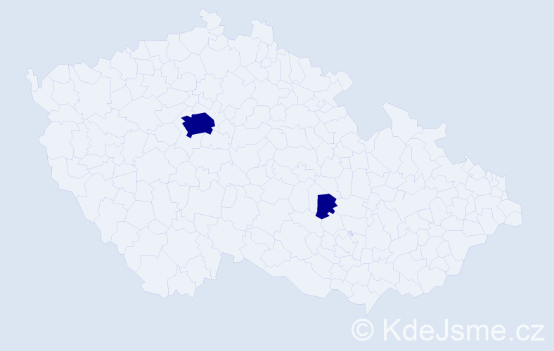 Příjmení: 'Jarmola', počet výskytů 2 v celé ČR