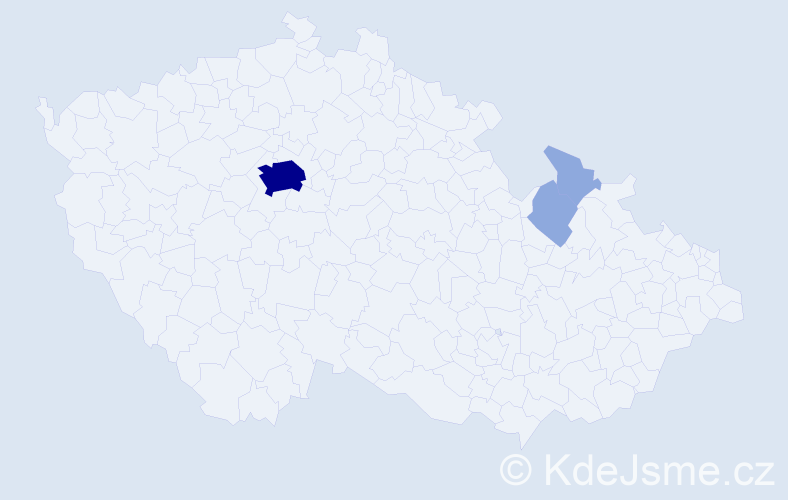 Příjmení: 'Tetliaková', počet výskytů 7 v celé ČR