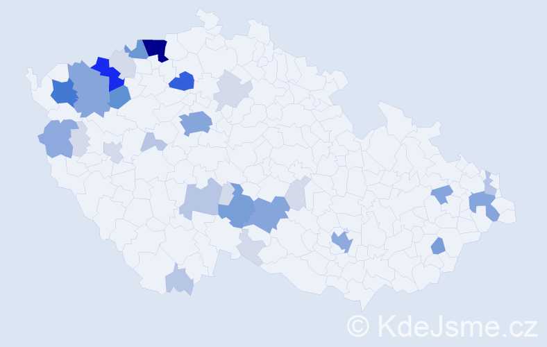 Příjmení: 'Matiová', počet výskytů 118 v celé ČR