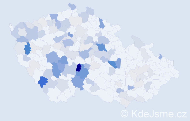 Příjmení: 'Chválová', počet výskytů 367 v celé ČR