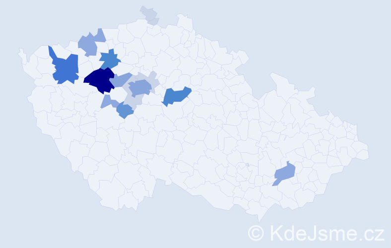 Příjmení: 'Uriková', počet výskytů 55 v celé ČR