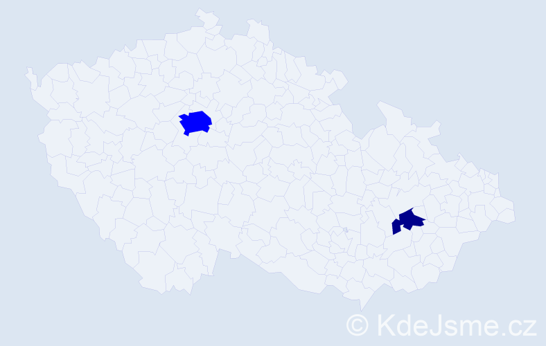 Příjmení: 'Mésl', počet výskytů 7 v celé ČR
