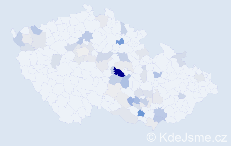 Příjmení: 'Dymáčková', počet výskytů 146 v celé ČR