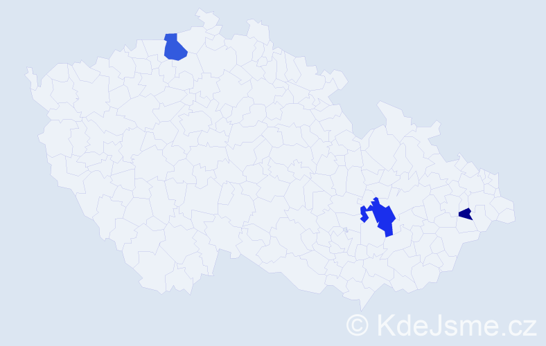 Příjmení: 'Kiebelová', počet výskytů 7 v celé ČR