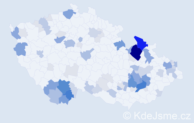 Příjmení: 'Morong', počet výskytů 268 v celé ČR