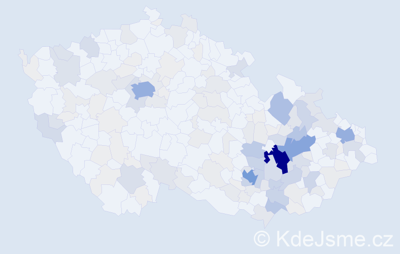 Příjmení: 'Soldán', počet výskytů 677 v celé ČR
