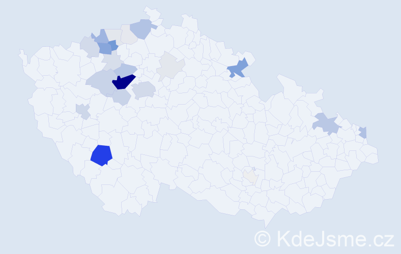 Příjmení: 'Tyburec', počet výskytů 120 v celé ČR