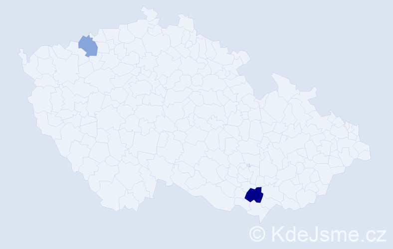 Příjmení: 'Cvetanovová', počet výskytů 3 v celé ČR