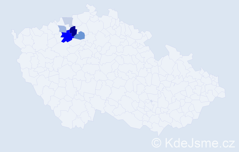 Příjmení: 'Krogner', počet výskytů 24 v celé ČR