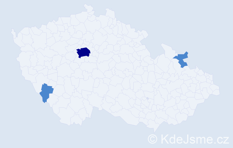 Příjmení: 'Pősslová', počet výskytů 5 v celé ČR