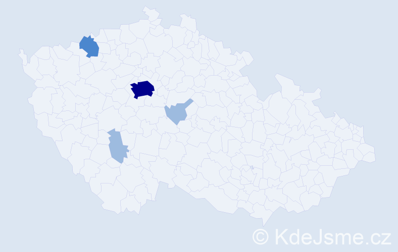 Příjmení: 'Bilinec', počet výskytů 8 v celé ČR