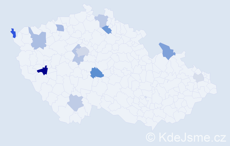 Příjmení: 'Ignatov', počet výskytů 16 v celé ČR