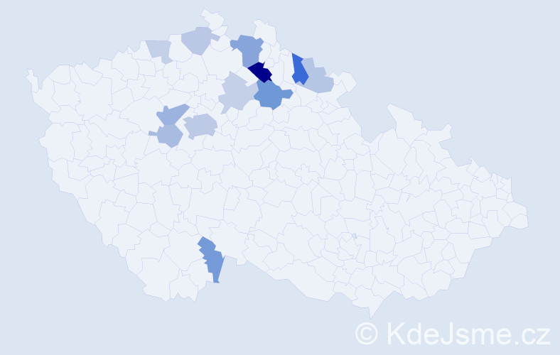 Příjmení: 'Rindt', počet výskytů 28 v celé ČR