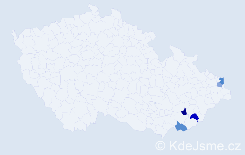 Příjmení: 'Krzempek', počet výskytů 7 v celé ČR