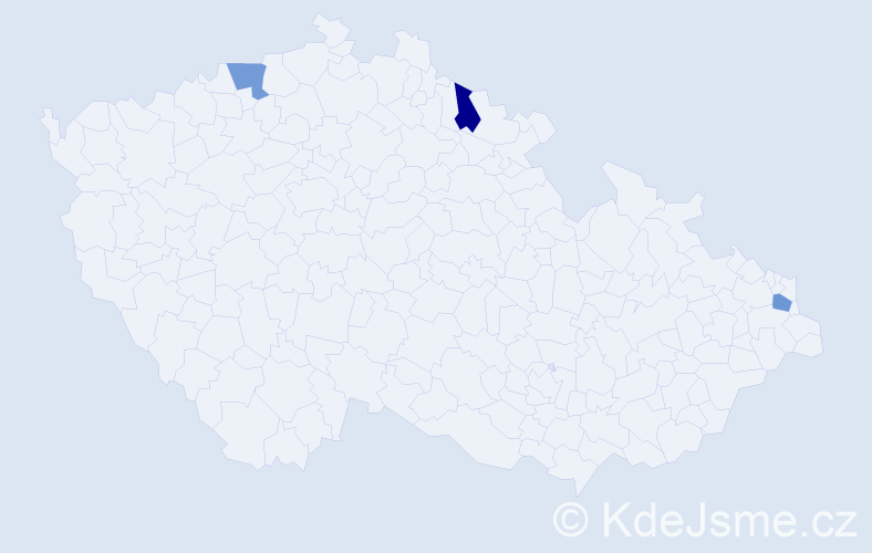 Příjmení: 'Charitunová', počet výskytů 3 v celé ČR