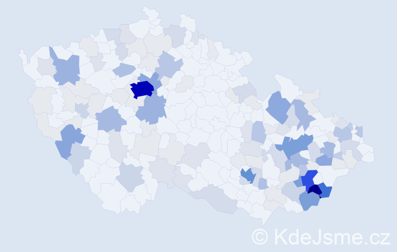 Příjmení: 'Maňasová', počet výskytů 489 v celé ČR