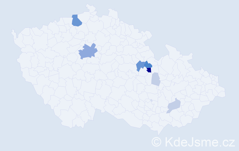 Příjmení: 'Dobroucká', počet výskytů 30 v celé ČR