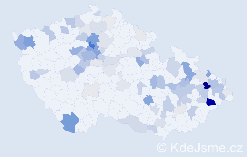 Příjmení: 'Fabian', počet výskytů 316 v celé ČR