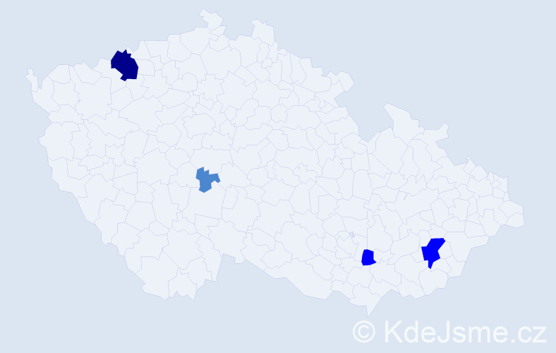 Příjmení: 'Kolumber', počet výskytů 8 v celé ČR