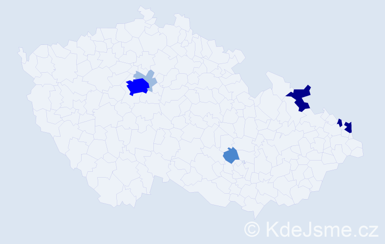 Příjmení: 'Harnol', počet výskytů 18 v celé ČR
