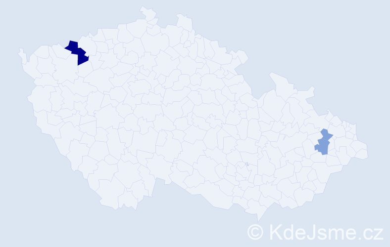 Příjmení: 'Dragomirová', počet výskytů 12 v celé ČR