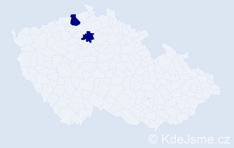 Příjmení: 'Donauf', počet výskytů 2 v celé ČR