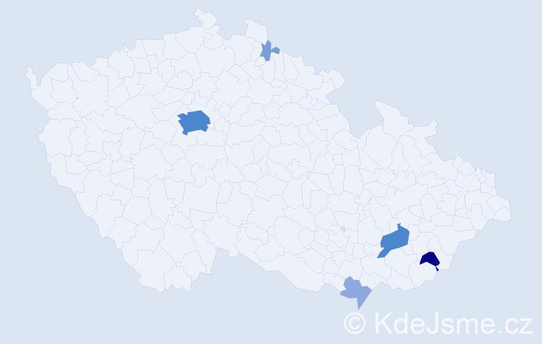 Příjmení: 'Kranzová', počet výskytů 16 v celé ČR