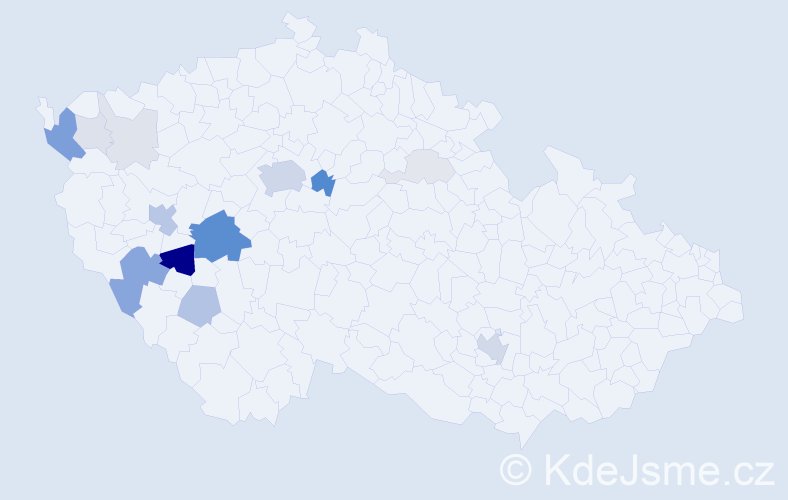 Příjmení: 'Nesvedová', počet výskytů 57 v celé ČR