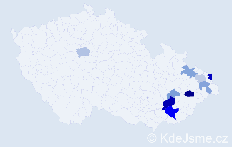 Příjmení: 'Capanda', počet výskytů 19 v celé ČR