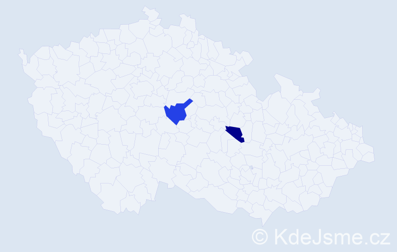 Příjmení: 'Kopčiková', počet výskytů 8 v celé ČR