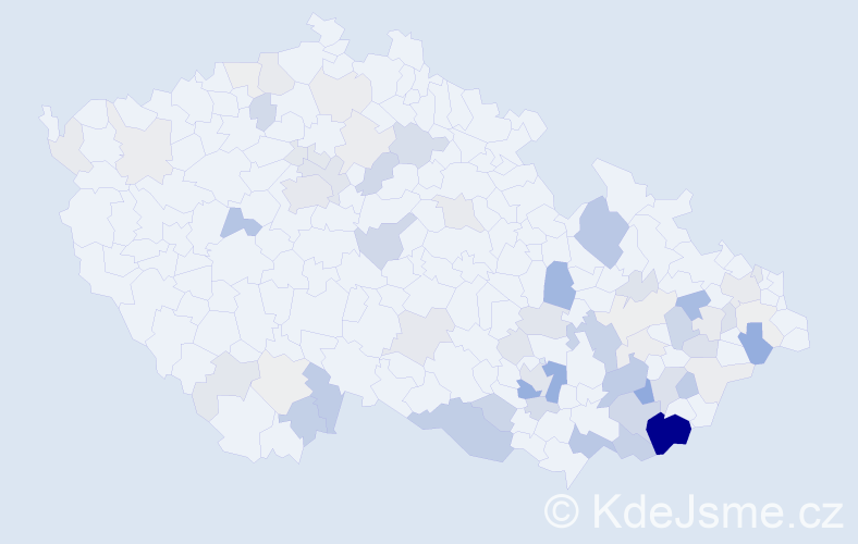 Příjmení: 'Tinková', počet výskytů 244 v celé ČR