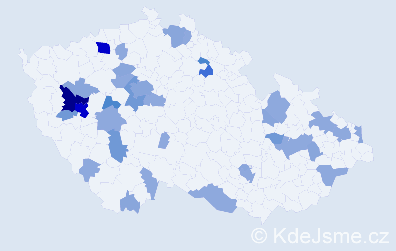 Příjmení: 'Reš', počet výskytů 84 v celé ČR