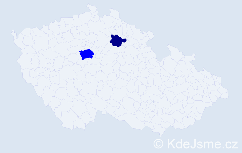 Příjmení: 'Kolina', počet výskytů 3 v celé ČR