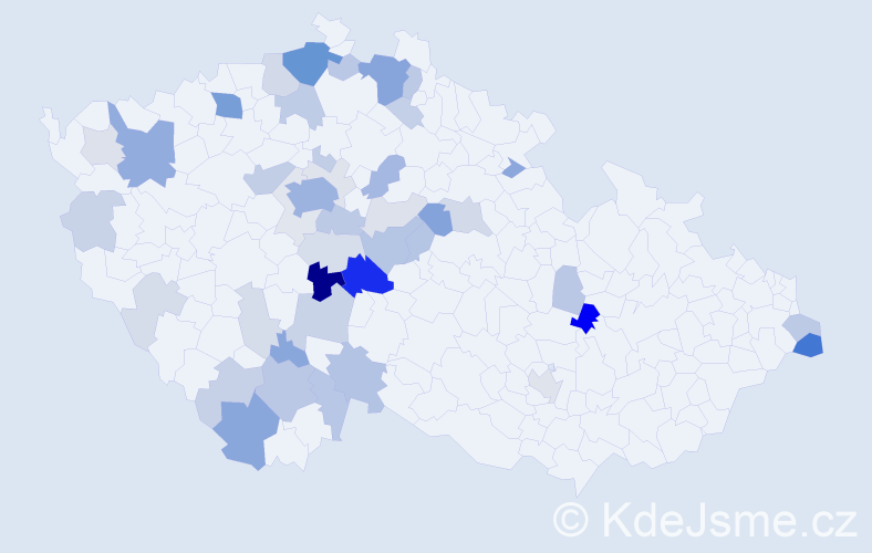 Příjmení: 'Kulišová', počet výskytů 136 v celé ČR