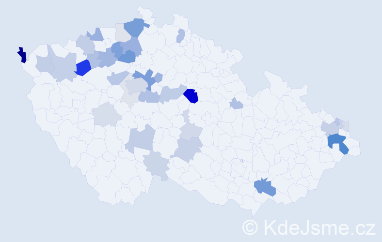 Příjmení: 'Čerňanská', počet výskytů 102 v celé ČR