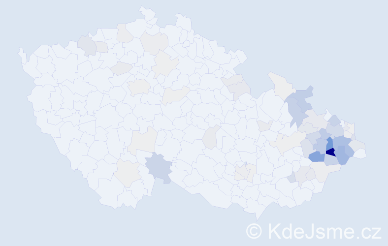 Příjmení: 'Zátopková', počet výskytů 348 v celé ČR
