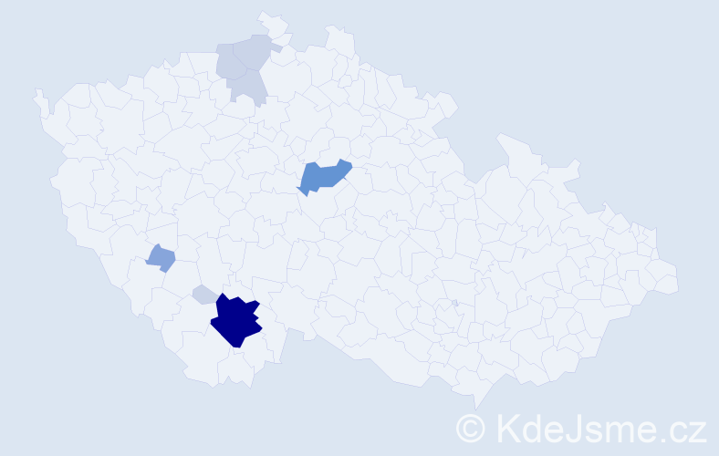 Příjmení: 'Drázdová', počet výskytů 25 v celé ČR