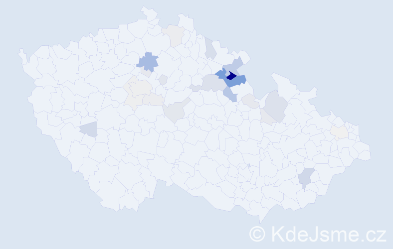Příjmení: 'Škaldová', počet výskytů 97 v celé ČR
