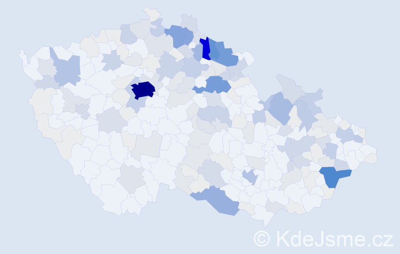 Příjmení: 'Holubcová', počet výskytů 705 v celé ČR