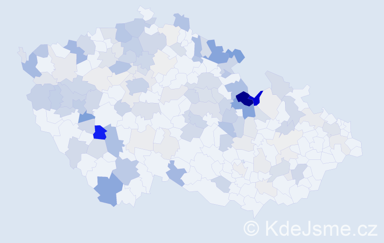 Příjmení: 'Prokopcová', počet výskytů 479 v celé ČR