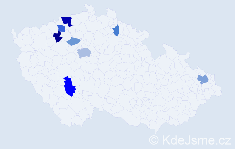 Příjmení: 'Cingl', počet výskytů 27 v celé ČR