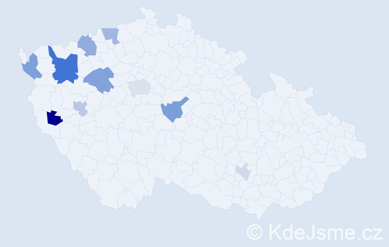 Příjmení: 'Mai Thanh', počet výskytů 13 v celé ČR